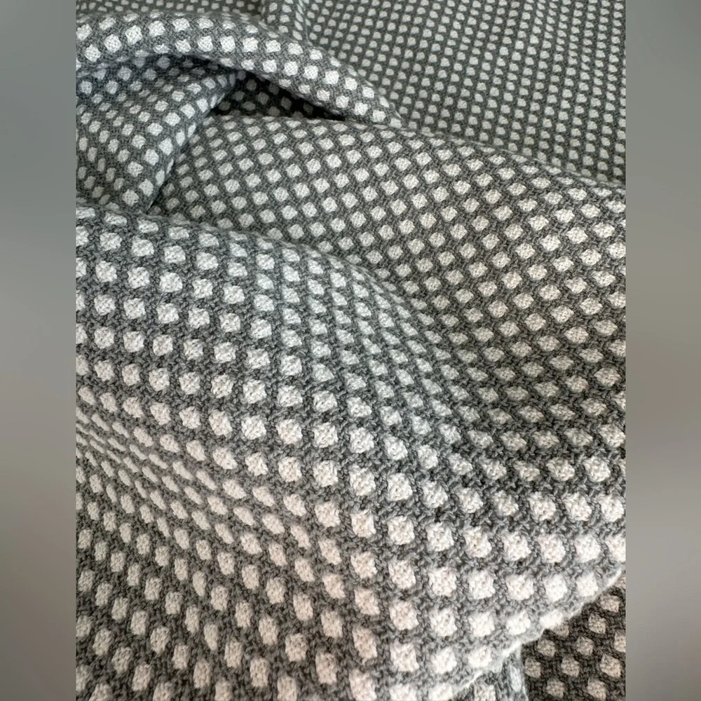 Woven Curtain Panel Gray/ White - Nate Berkus set of 2
